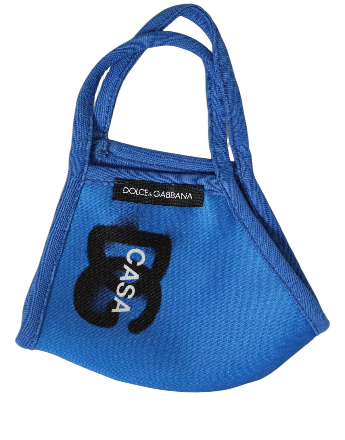 Blue Polyester DG CASA Logo Elastic Ear Strap Face Mask