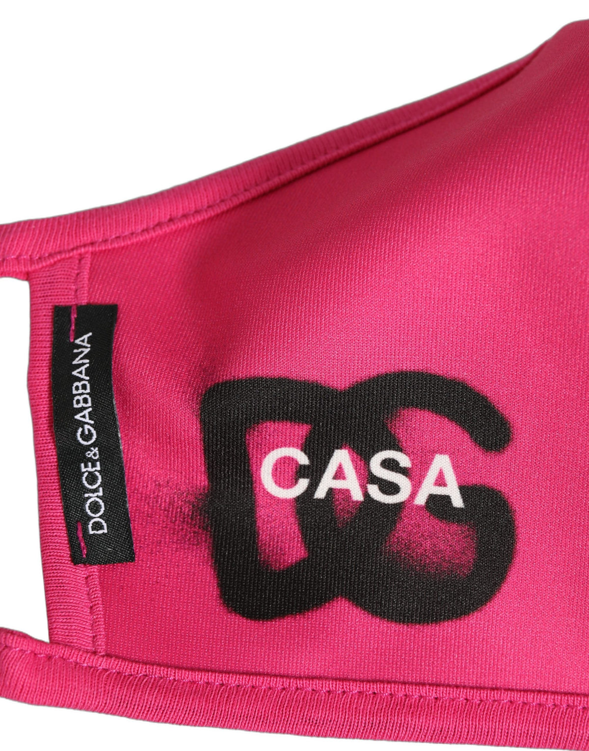 Pink Polyester DG CASA Logo Elastic Ear Strap Face Mask