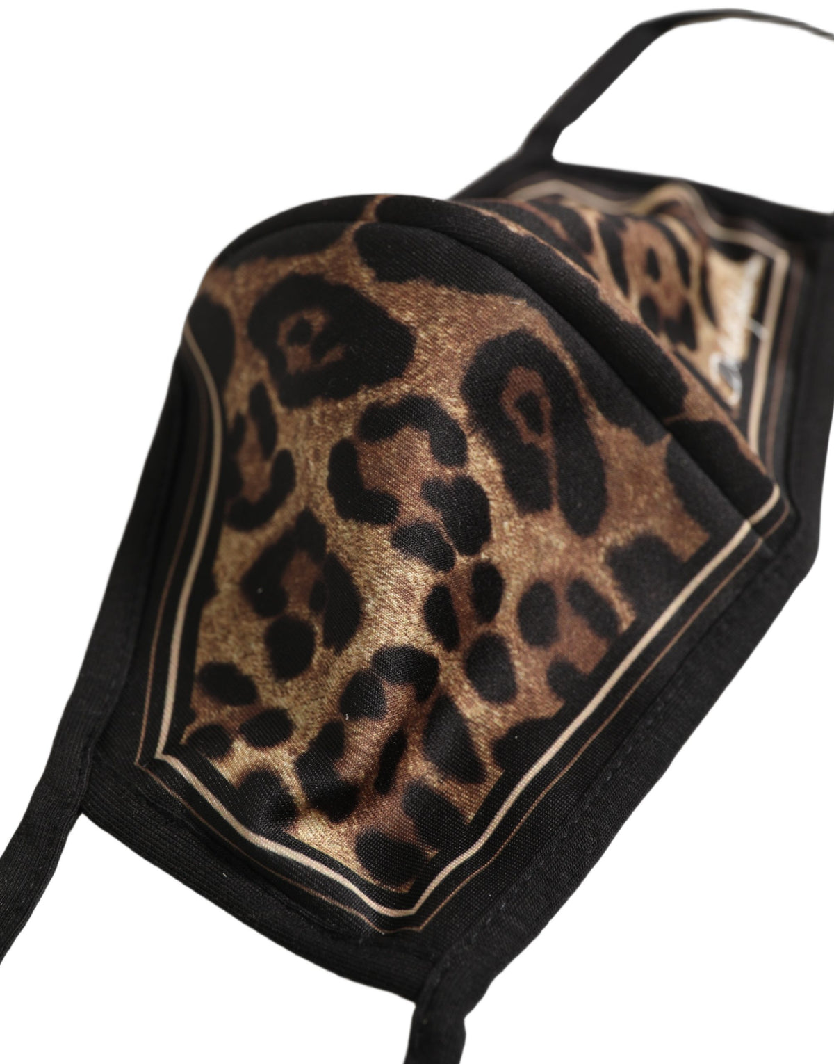 Brown Black Leopard Print Elastic Ear Strap Face Mask