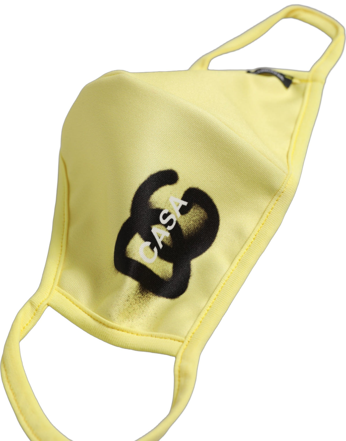 Yellow Polyester DG CASA Logo Elastic Ear Strap Face Mask