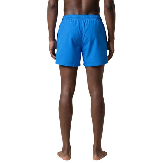 Blue Polyester Swim Shorts