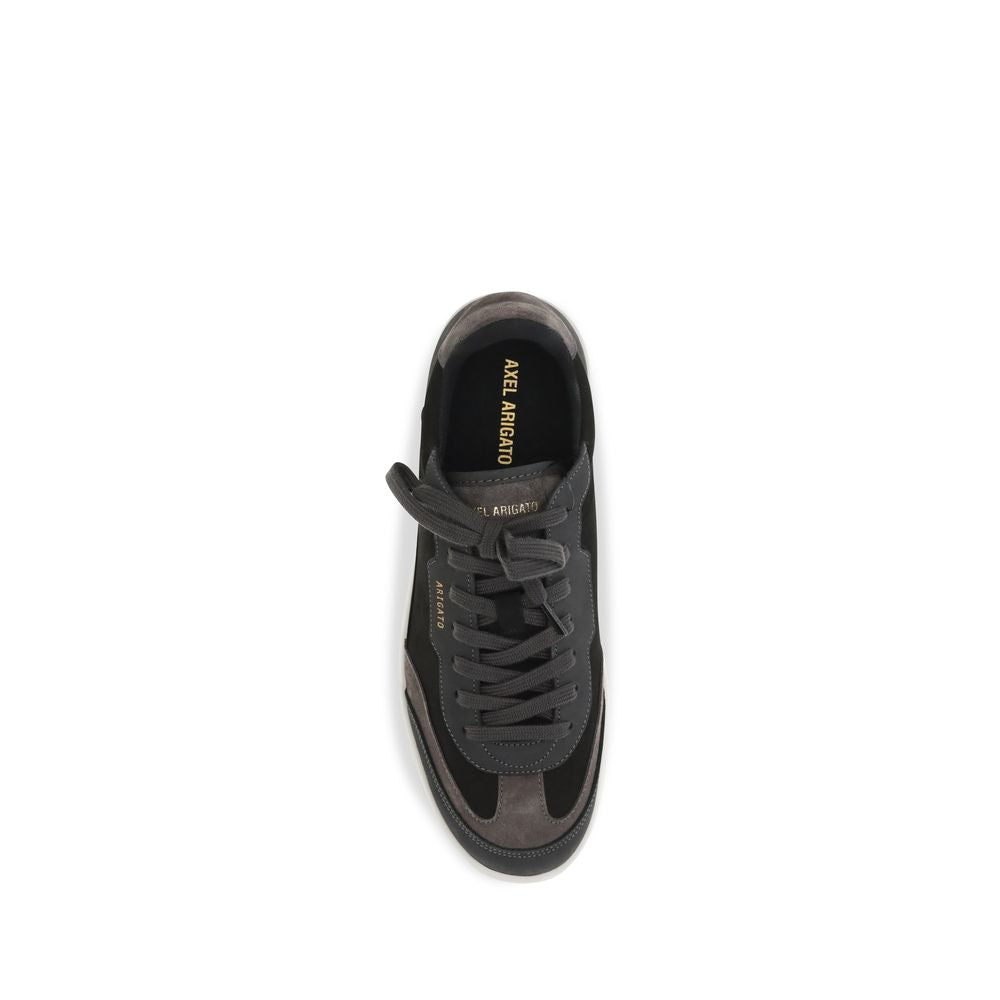 Black Nubuc Leather Athletic Sneakers