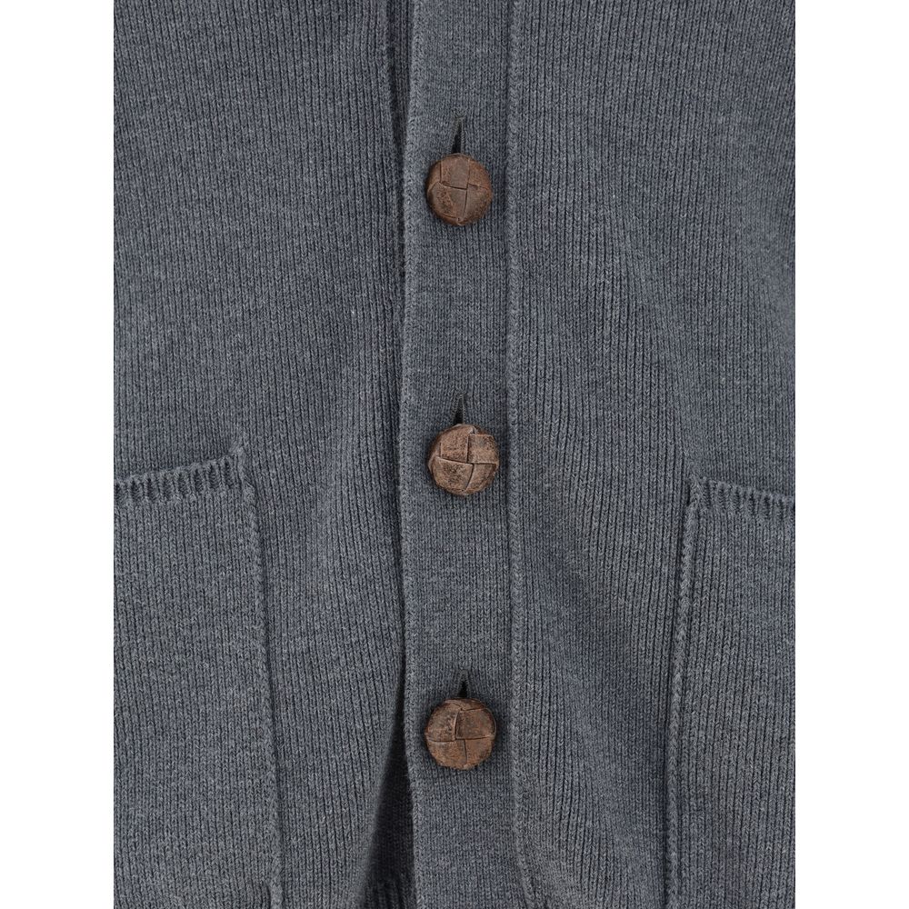 Gray Cotton Cardigan