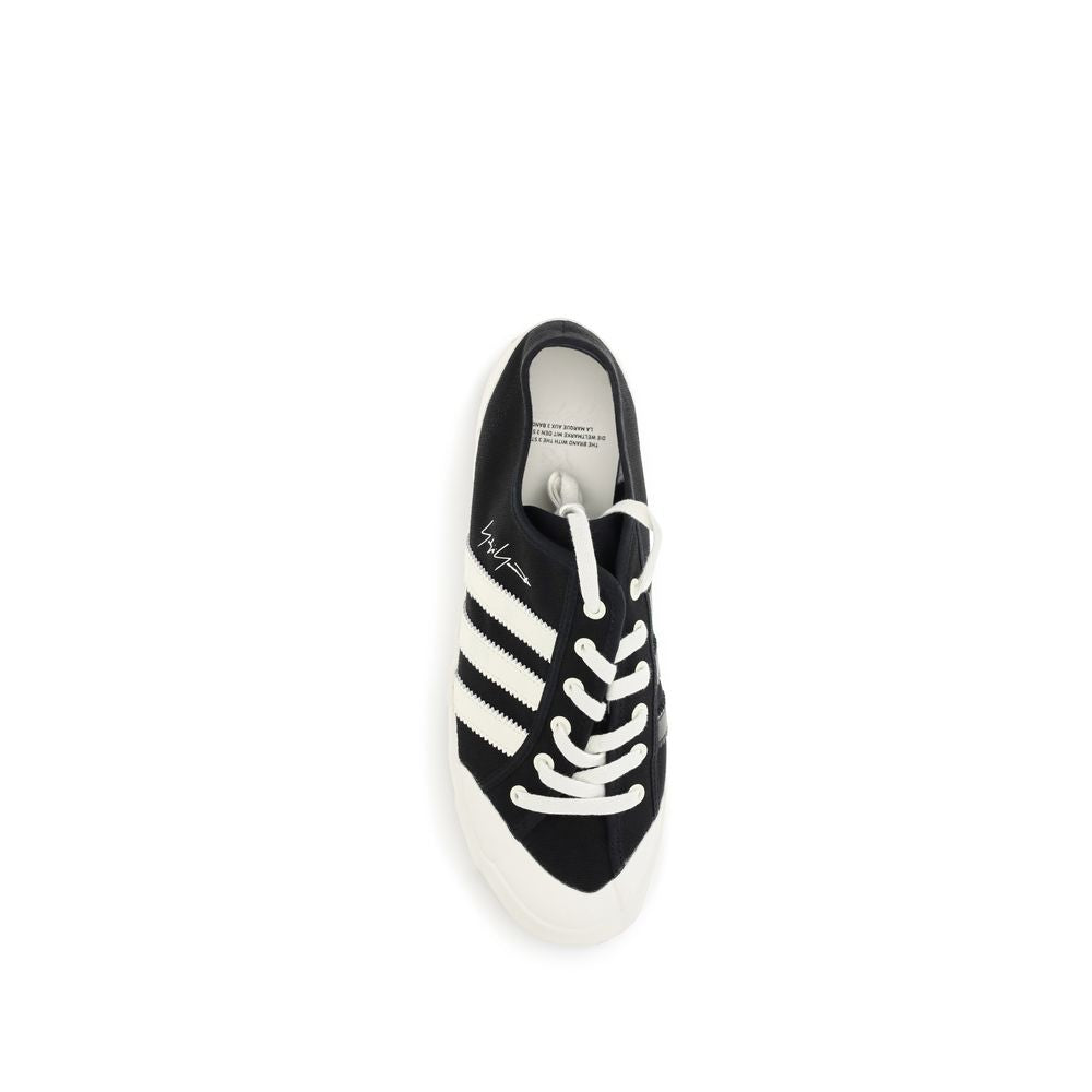 Black Fabric Low Top Sneakers