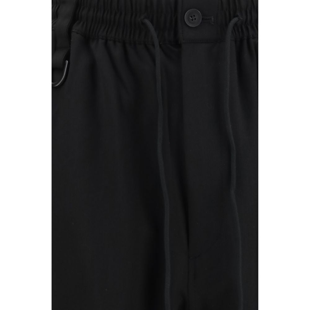 Black Wool Oves Aries Casual Pants