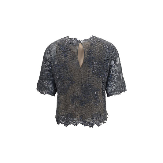 Gray Mohair Pattern Shirt