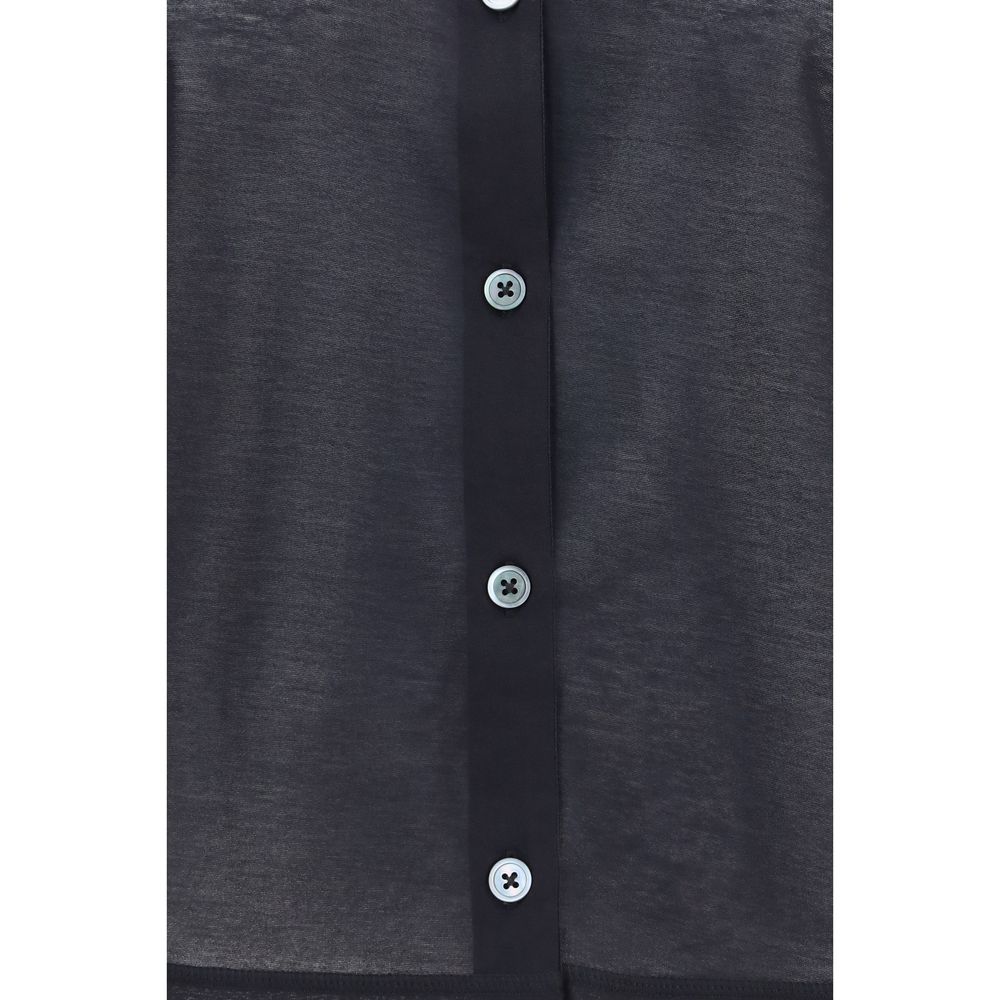 Black Cotton Cardigan