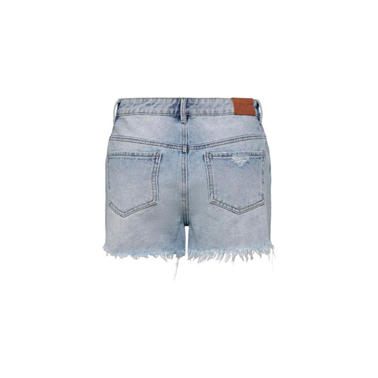 Light Blue Cotton Shorts