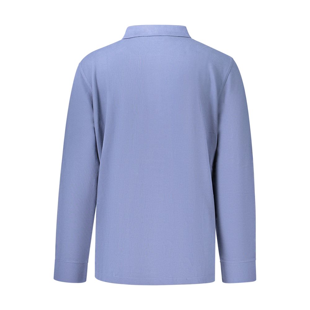 Blue Cotton Men's Polo Shirt