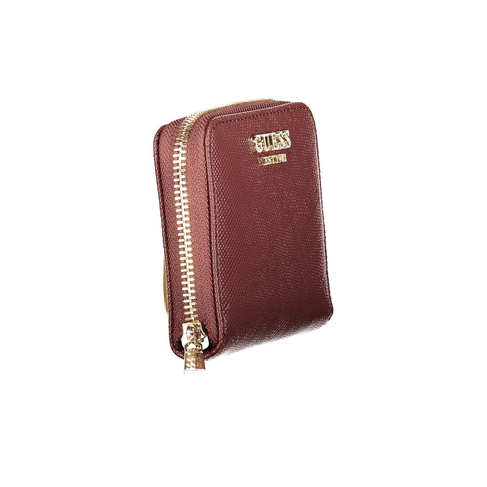 Brown Polyurethane Women's Wallet