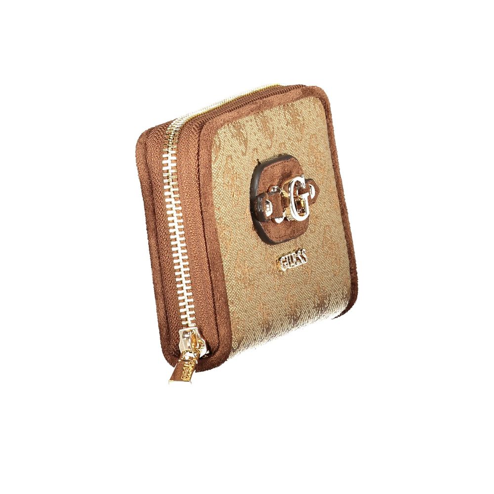 Beige Polyester Women's Wallet