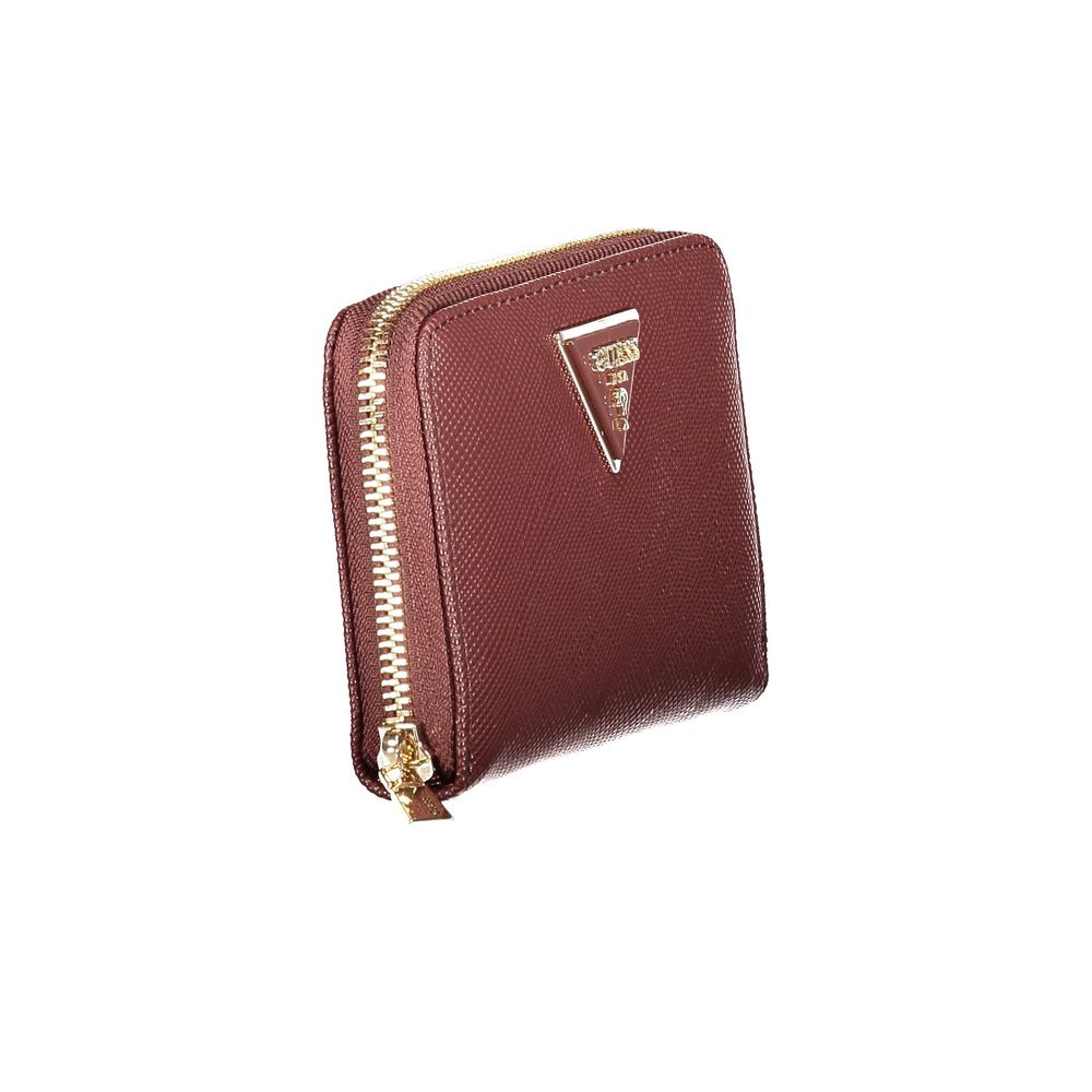 Brown Polyurethane Womens Wallet