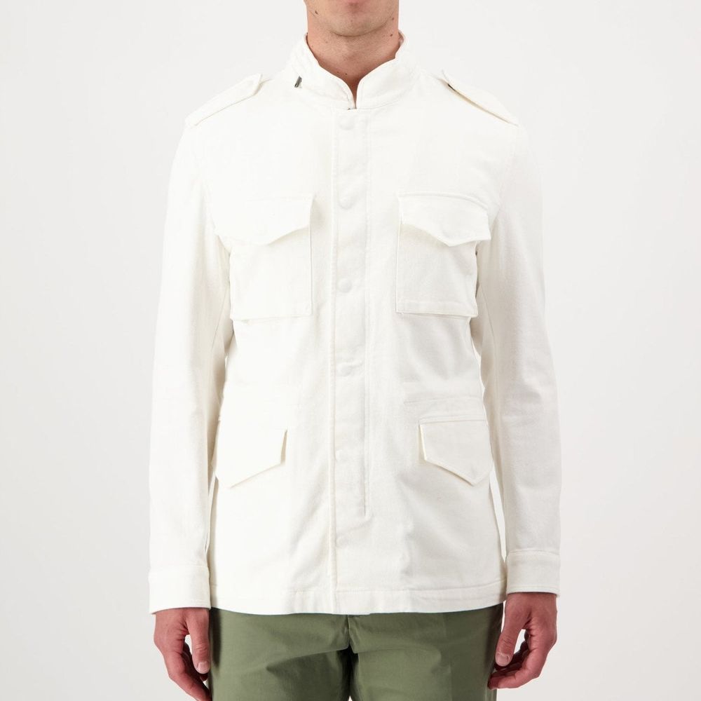 White Cotton Full-Length Jacket