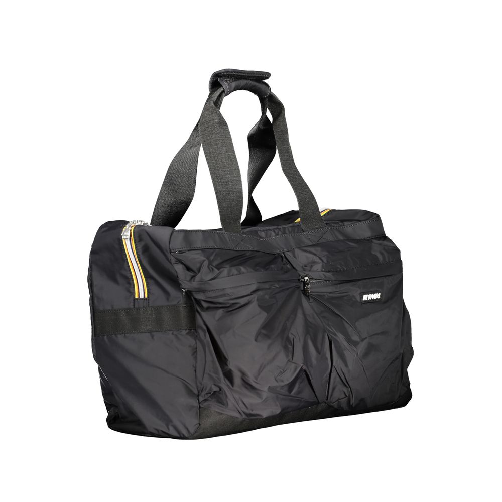 Black Polyester Men Travel Bag