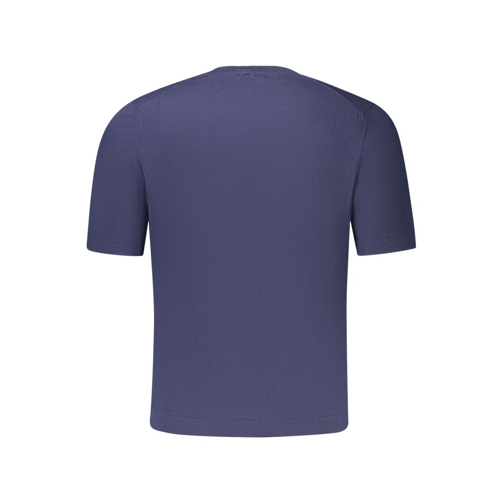 Blue Cotton Men's T-Shirt