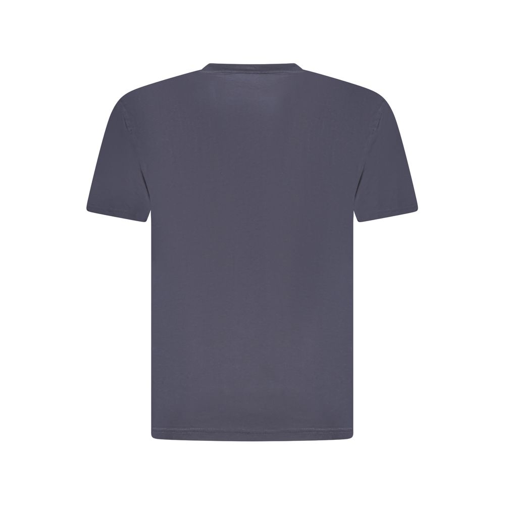 Blue Cotton Men T-Shirt