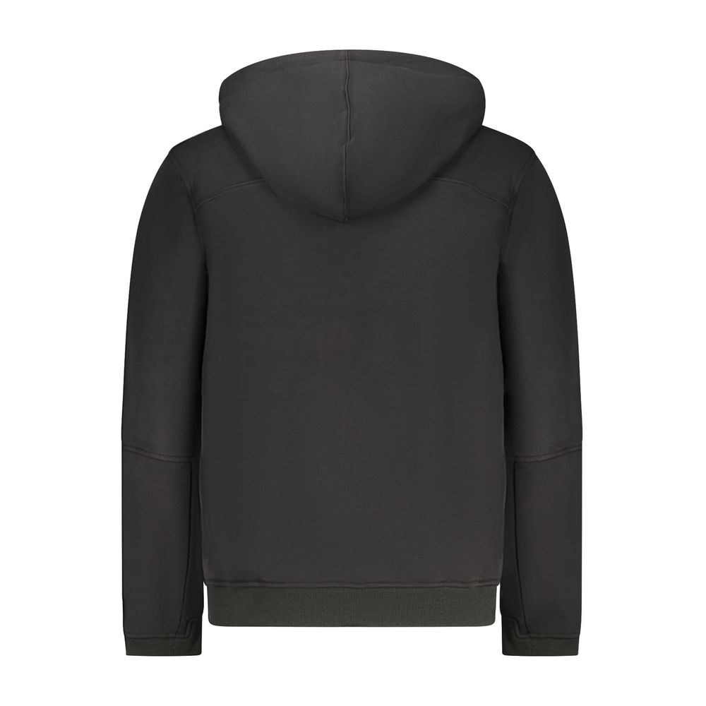 Black Cotton Men Sweater