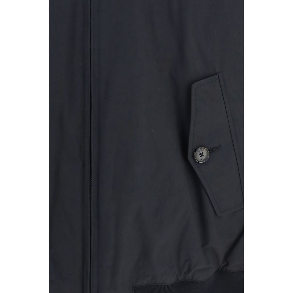 Black Polyester Bomber