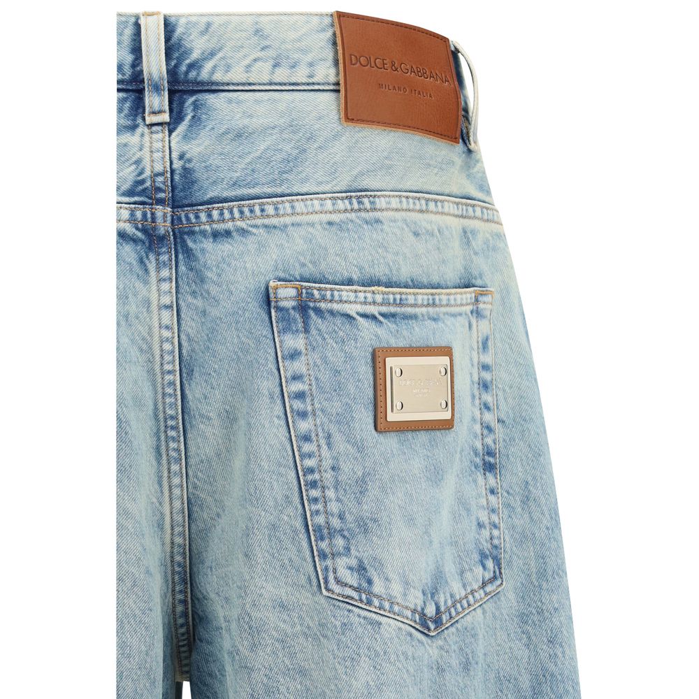 Blue Cotton Relaxed Fit Jeans