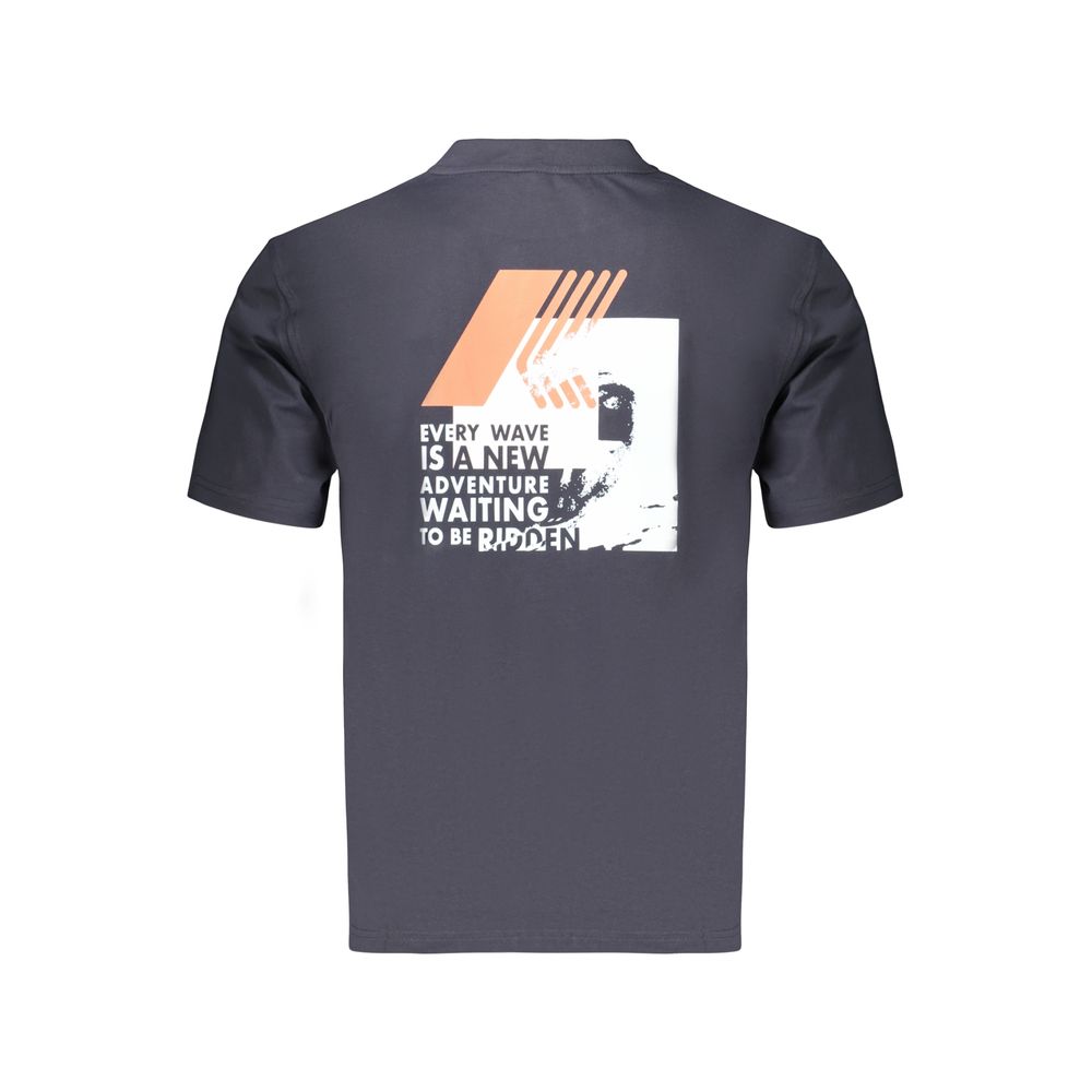 Blue Cotton Men's T-Shirt