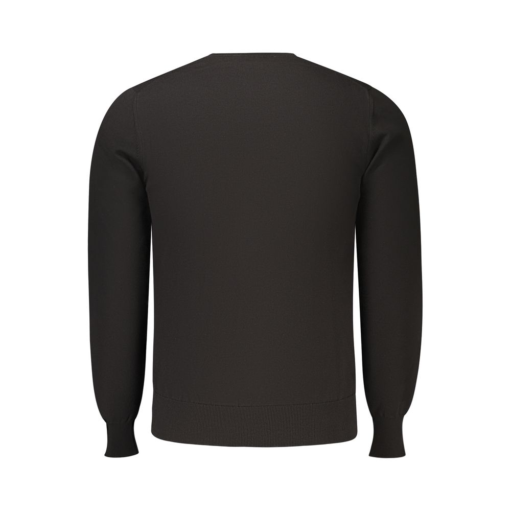 Black Cotton Menswear Sweater