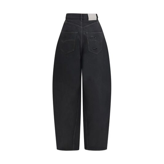 Black Cotton Casual Pants