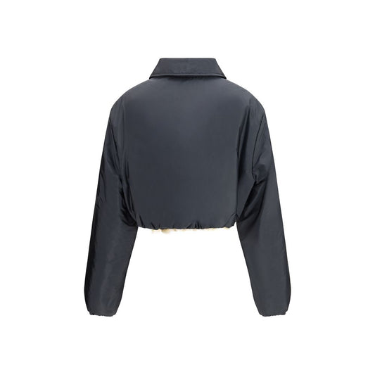 Gray Recycled Polyamide Full-Length Jacket