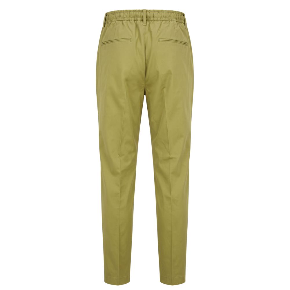 Green Cotton Men Pants