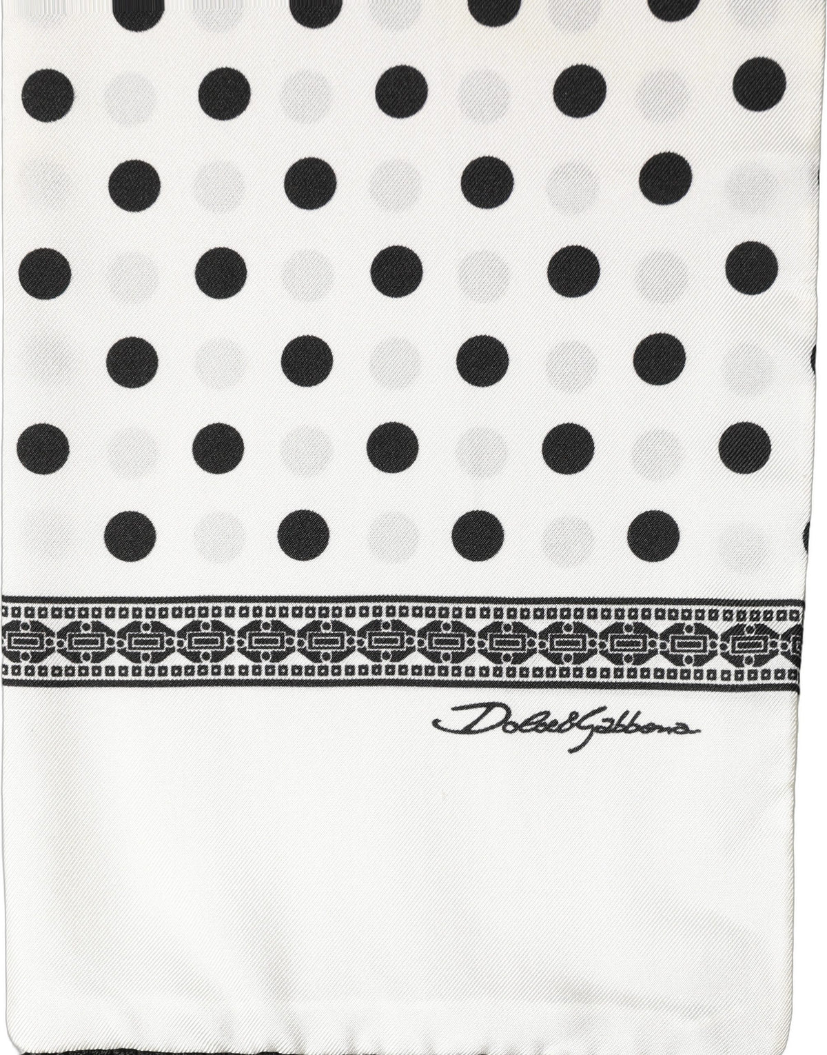White Black Polka Dot Fringed Shawl Scarf