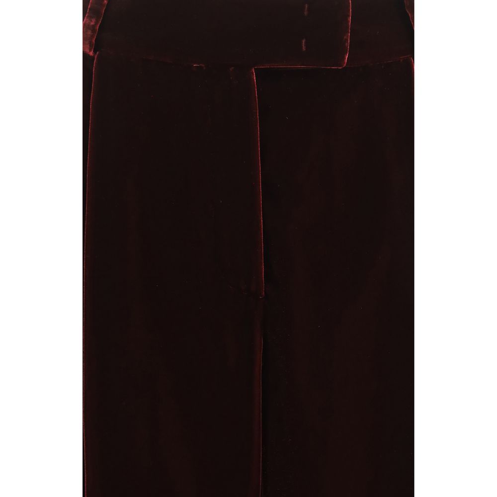 Bordeaux Viscose Dress Pants