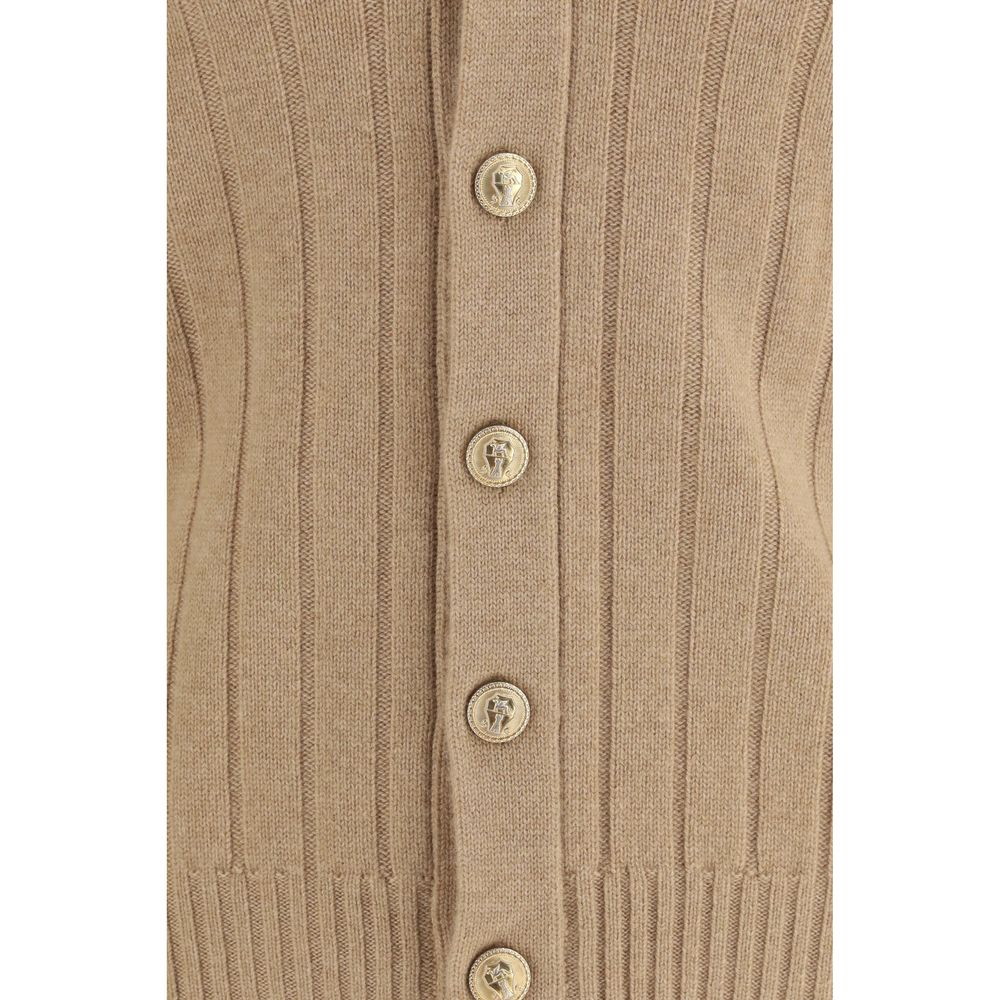 Beige Cashmere Cardigan