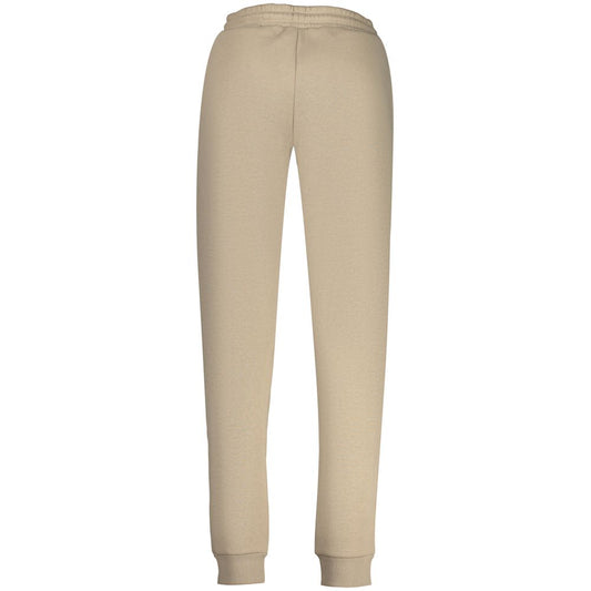 Beige Cotton Women's Trousers