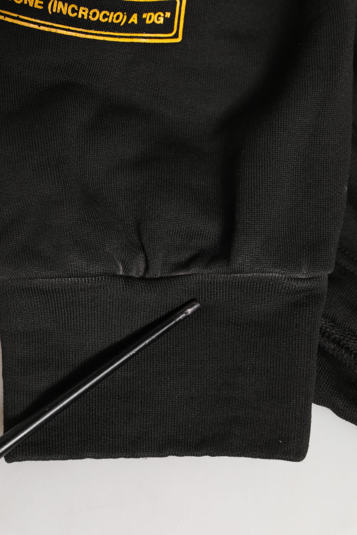 Black Cotton DG Shield Hooded Sweatshirt Sweater