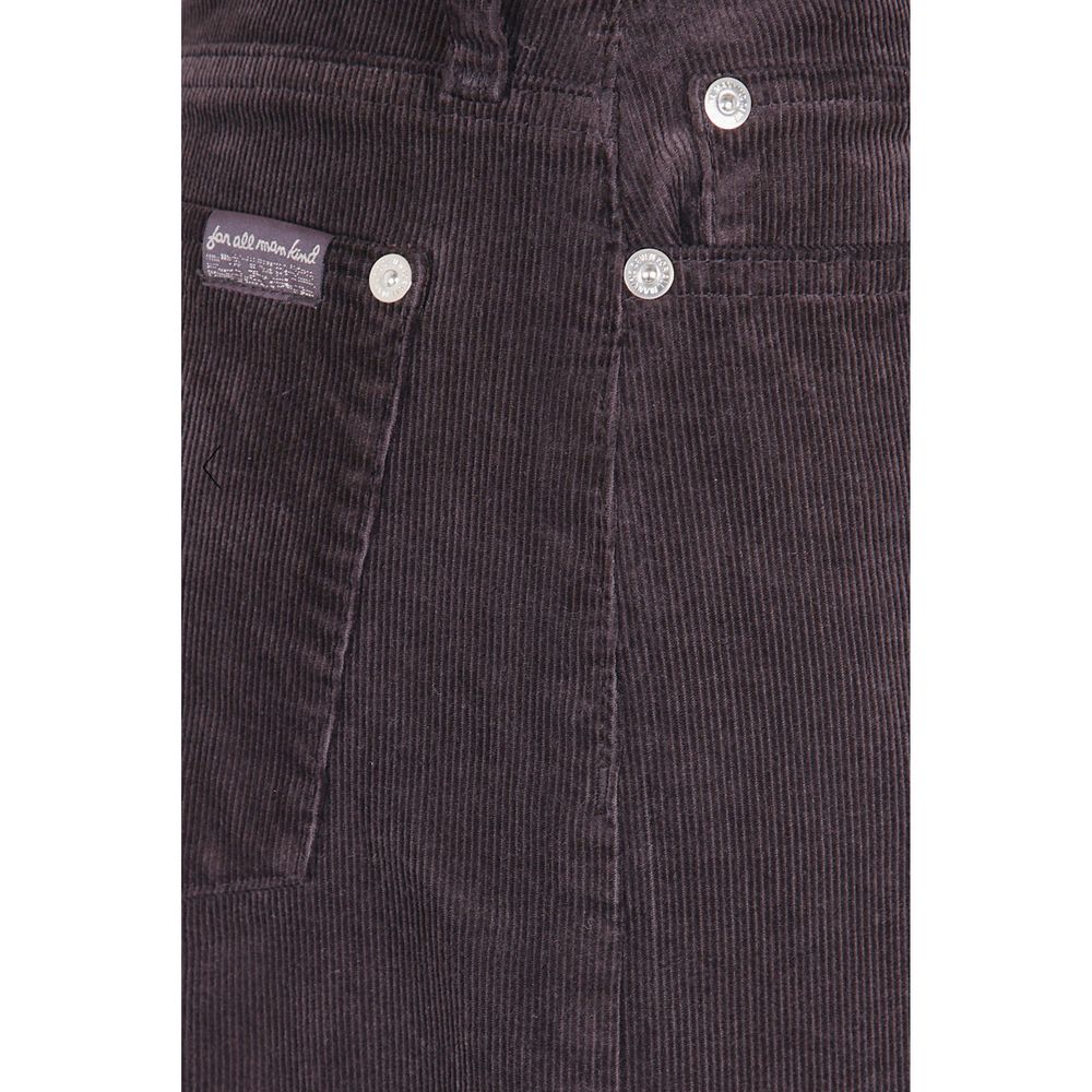 Brown Cotton Casual Pants