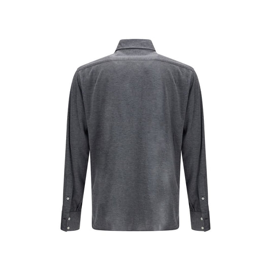 Gray Silk Dress Shirt