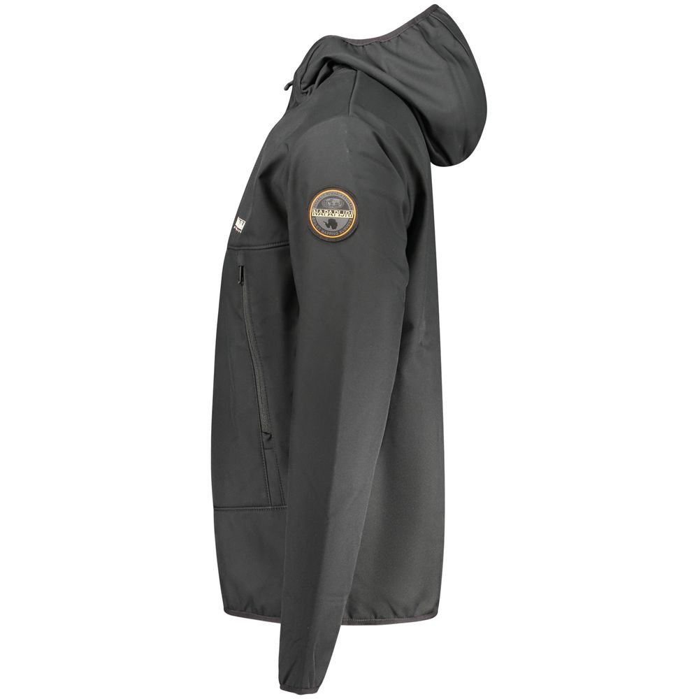 Black Polyester Shell Jacket