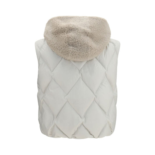 Gray Polyester Sleeveless Jacket