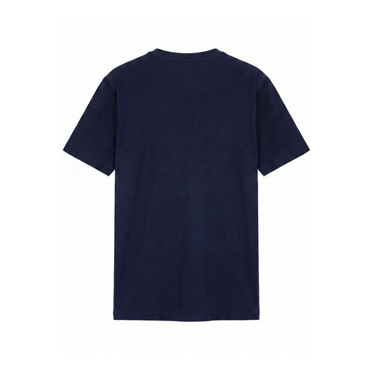 Blue Cotton Men's T-shirt