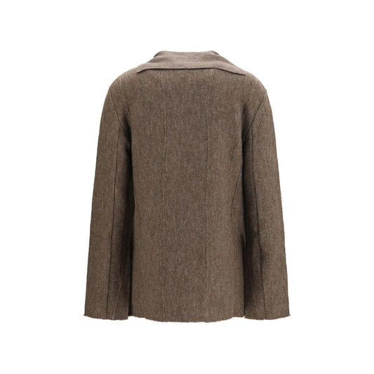 Brown Wool Oves Aries Full-Length Jacket