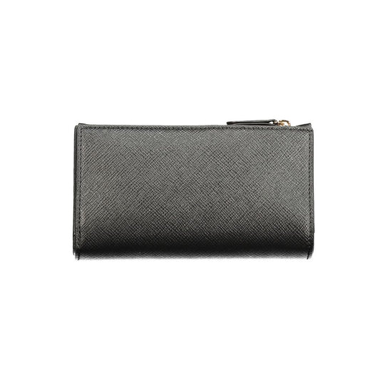 Black Polyurethane Women's Wallet