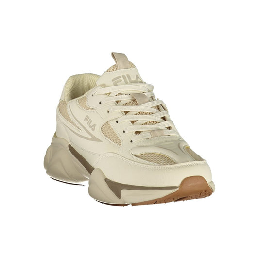 White Polyester Men's Sneaker