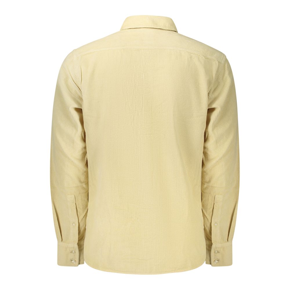 Beige Cotton Mens Shirt