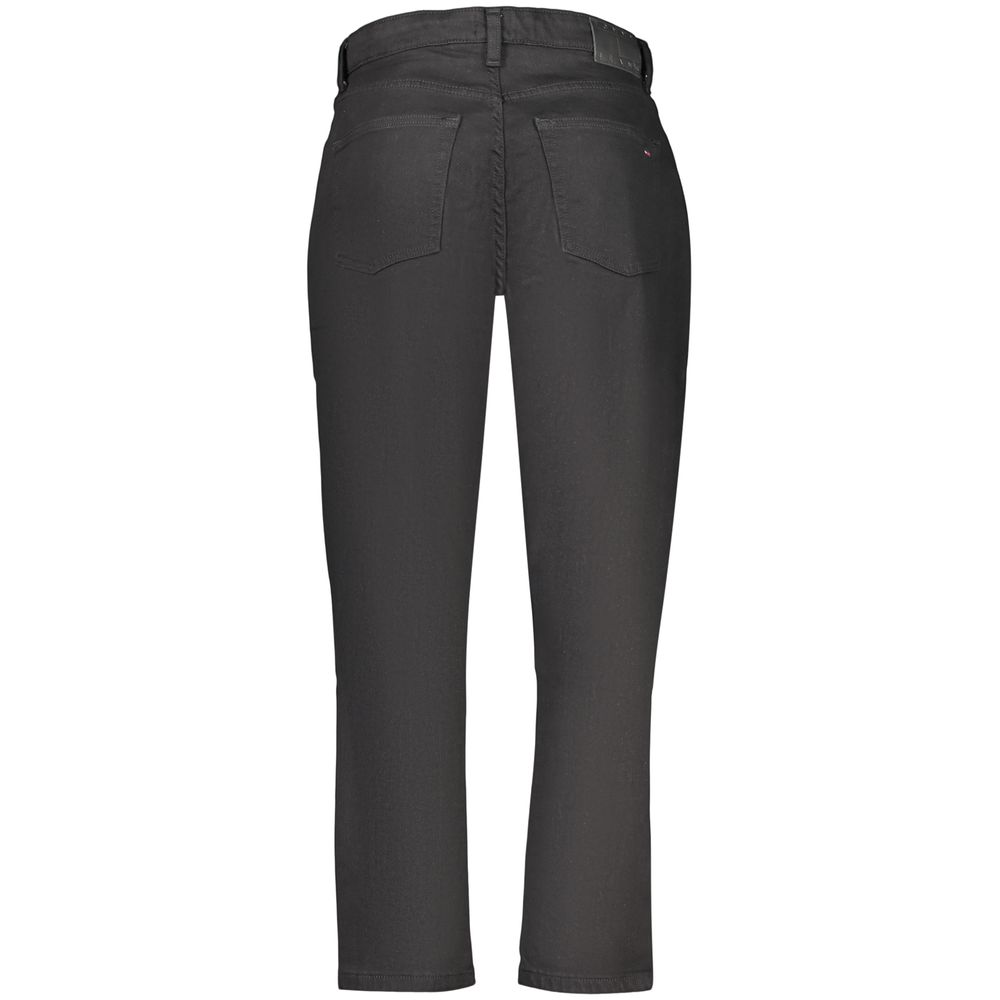 Black Cotton Mom Jeans