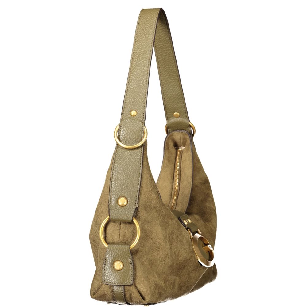 Green Polyurethane Women's Bag