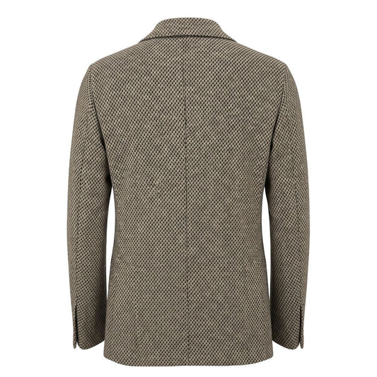 Beige Cotton Men Jacket