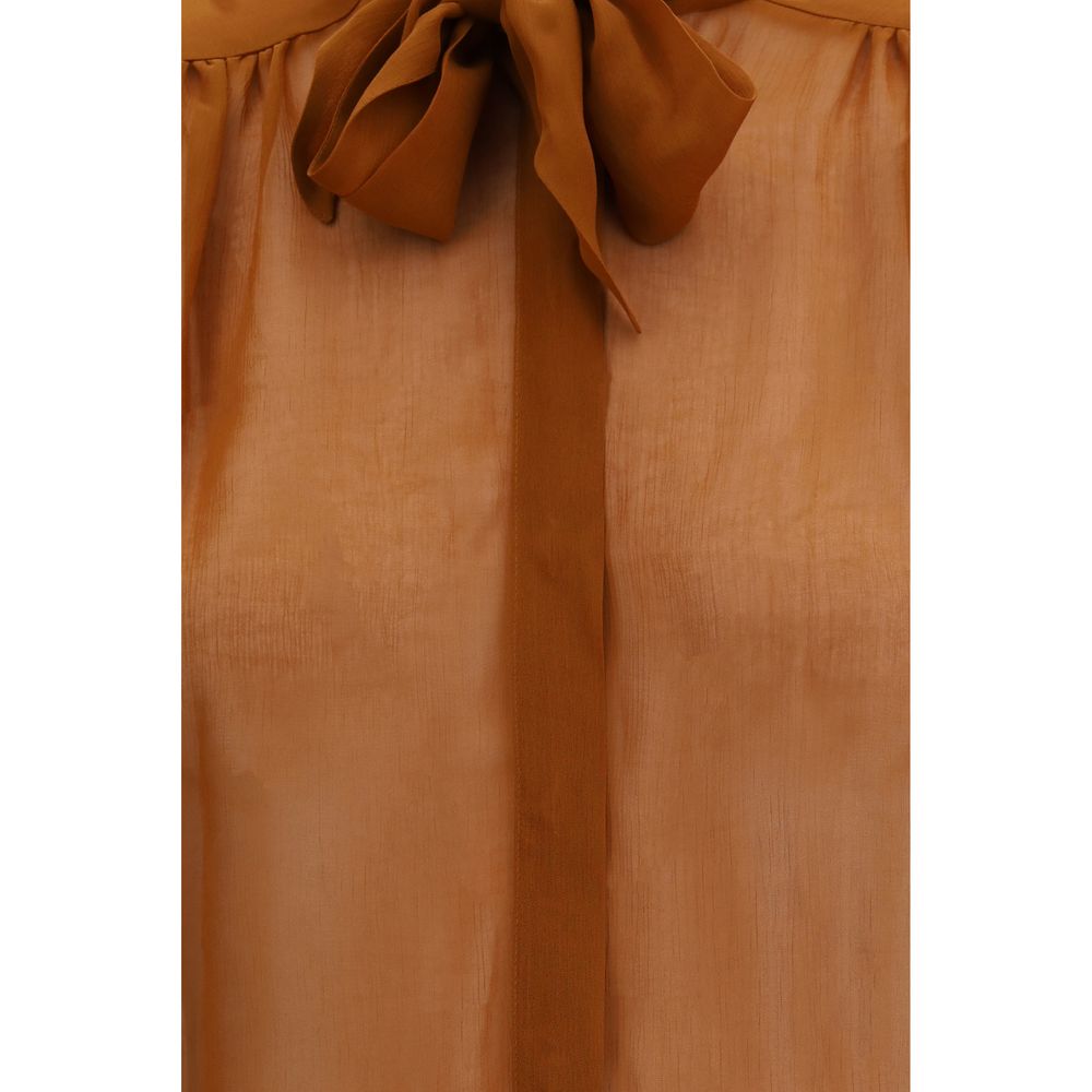 Brown Viscose Blouse