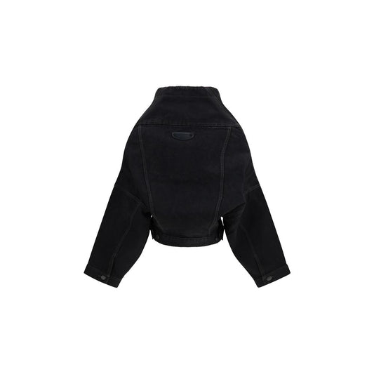 Black Cotton Denim Jacket