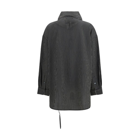 Black Viscose Pattern Shirt