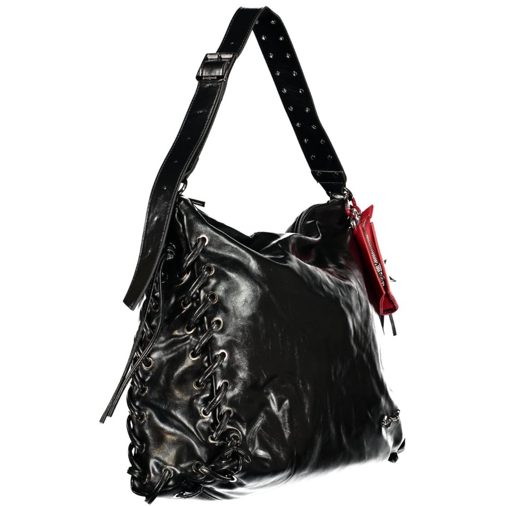Black Polyurethane Women's Bag