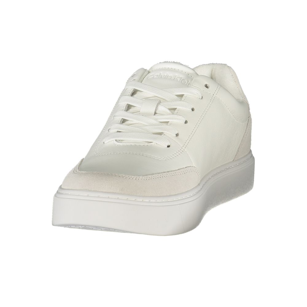 White Polyurethane Men's Sneaker